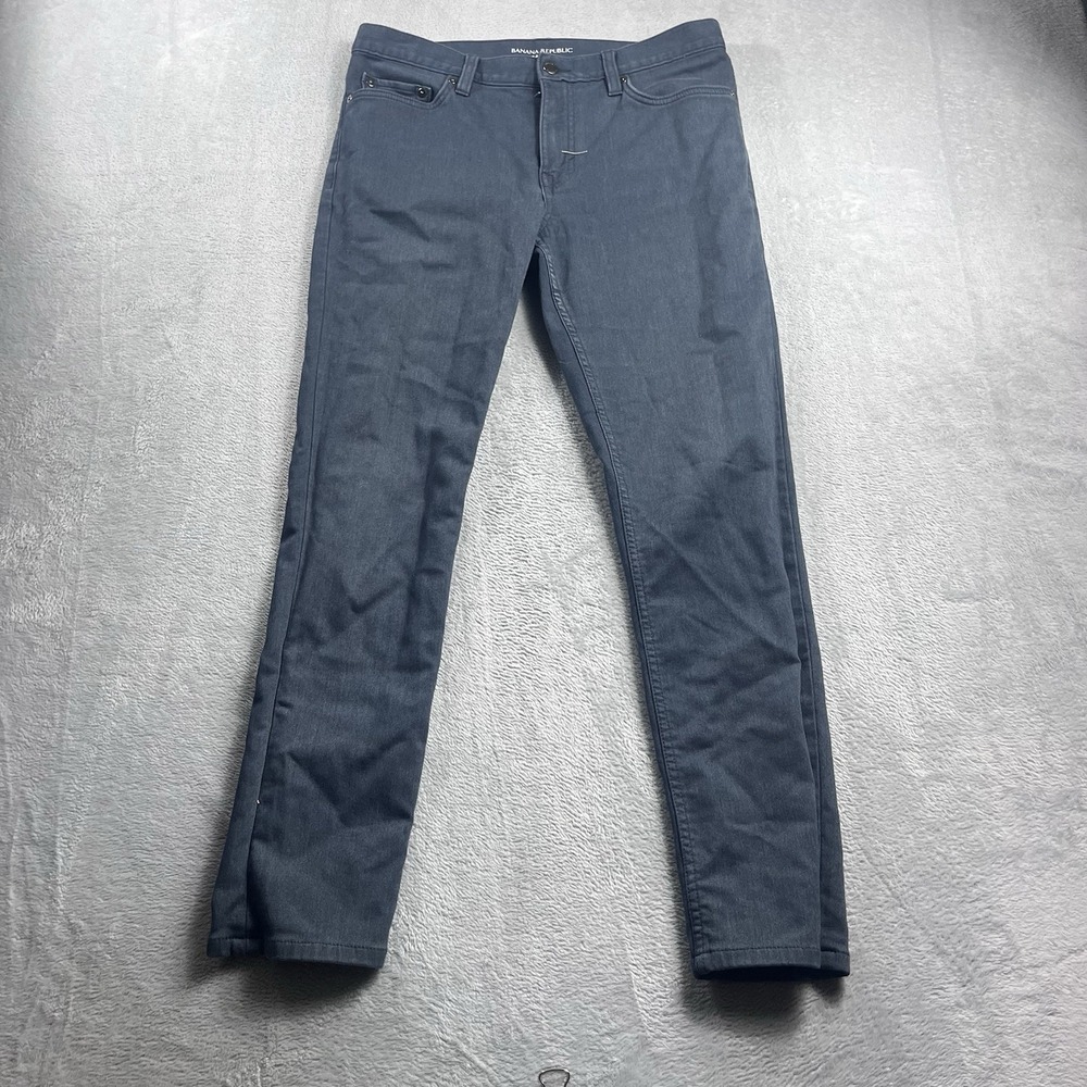 Banana Republic Pants Mens 30x28* The Traveler Chino Jeans Slim Fit Gray EUC